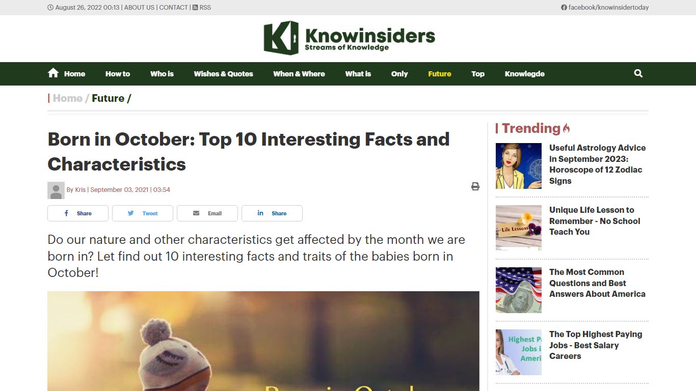 Born in October: Top 10 Interesting Facts and Characteristics